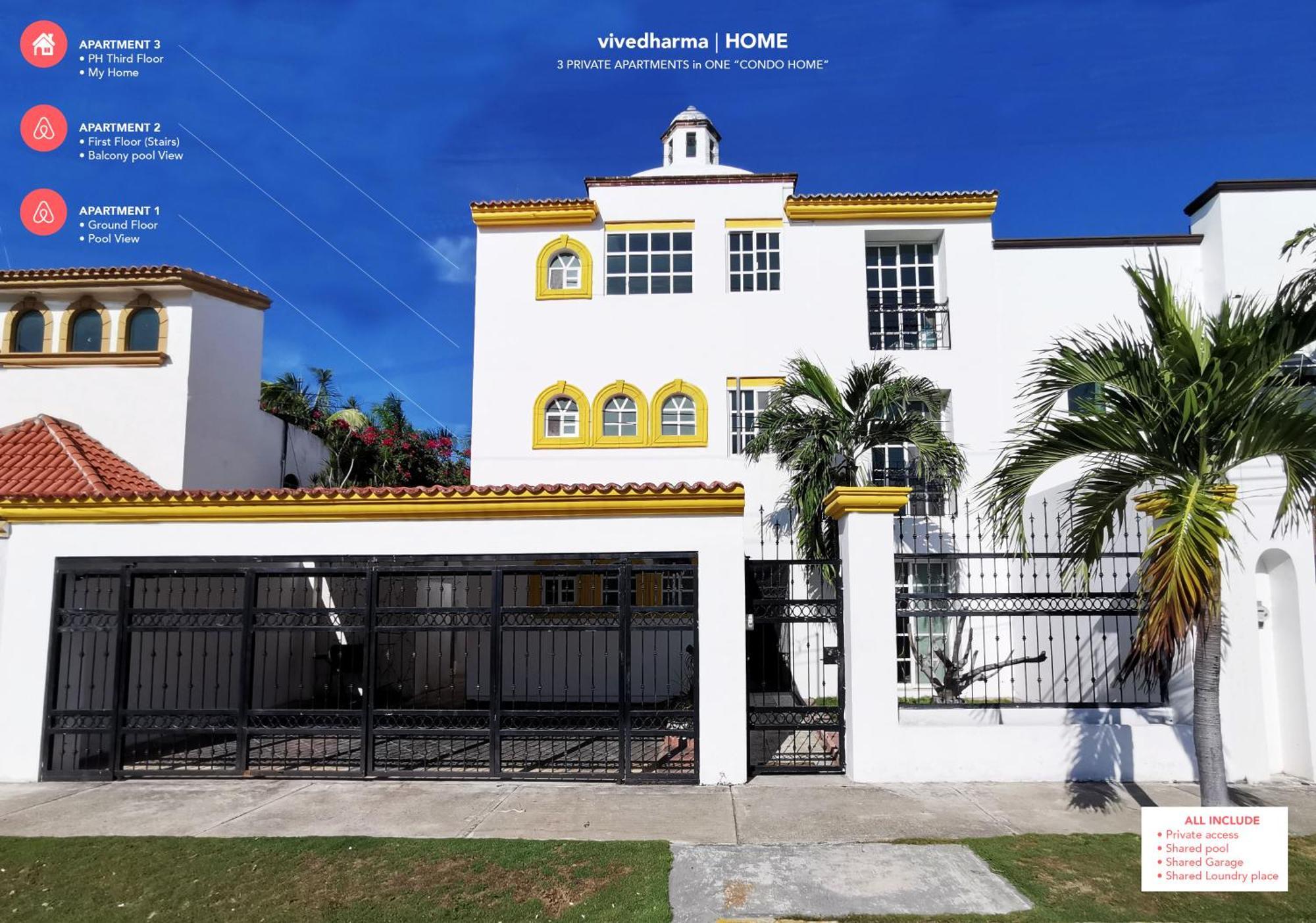 Beautiful & Cozy Near Beach Apartment Pool & Kingsize Bed Cancún Rom bilde
